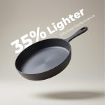 Naturally non-stick pre-seasoned cast iron frying pan, smooth finish for grilling and saut??ing, suitable for oven and campfire.