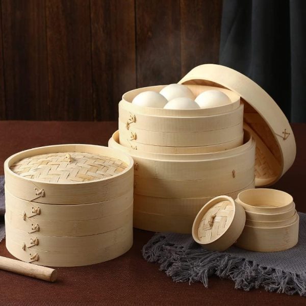 Two Tier Bamboo Steamer Basket