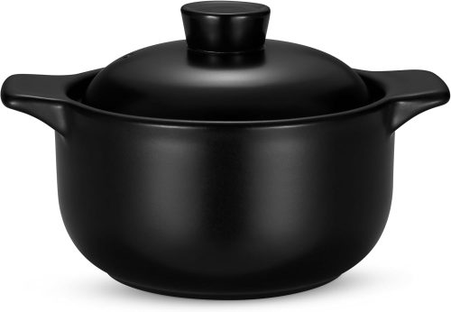 Korean dolsot pot set with lid, suitable for bibimbap, kimchi, hot pot, soups and stews.