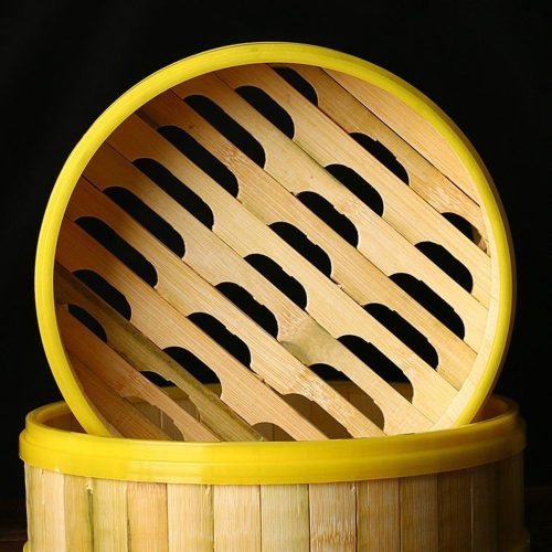 Bamboo Steamer Basket with Lid