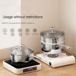 Tri Ply Stainless Steel Steamer Saucepan