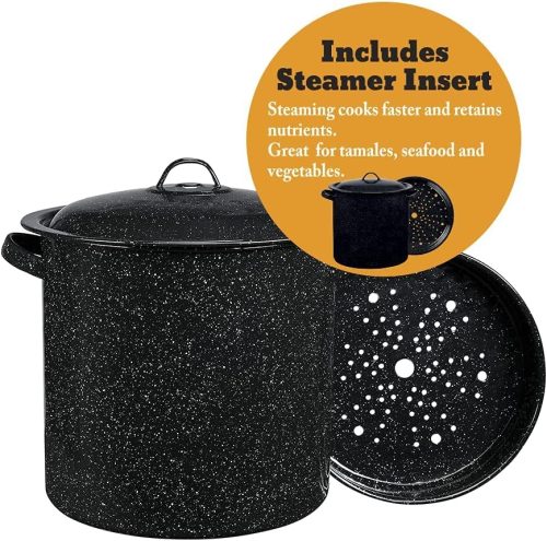 Steel Steamer Pot with Cooking Rack