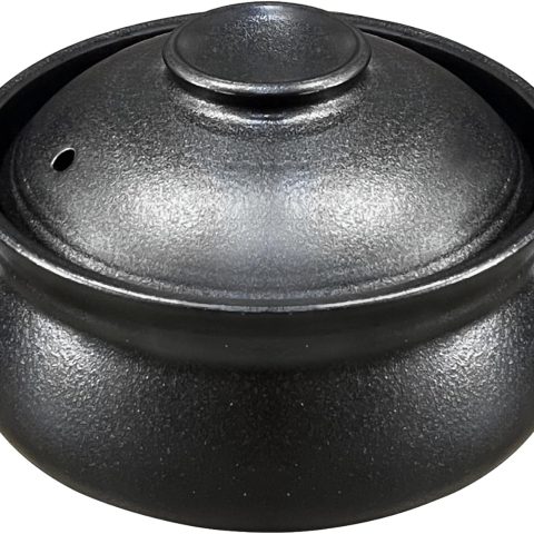Korean stoneware casserole pot with lid, 1100ml for hot pot and bibimbap.