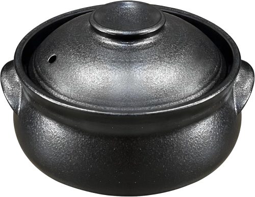Korean stoneware casserole pot with lid, 1100ml for hot pot and bibimbap.