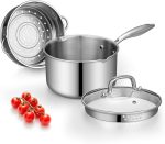 Tri Ply Stainless Steel Pot with Steamer