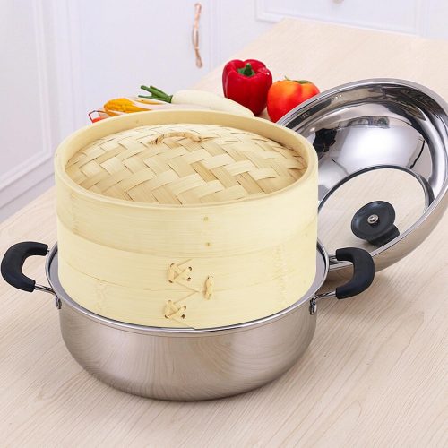 Three Tier Bamboo Steamer Basket