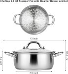 Stainless Steel Food Steamer with Basket