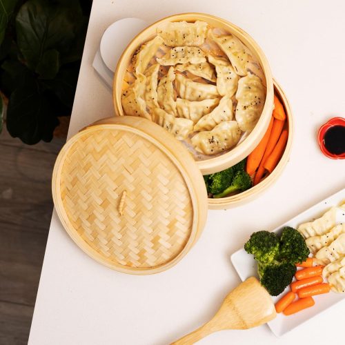 Two Tier Bamboo Steamer Basket