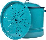 Enamel Steamer Pot with Lid and Rack
